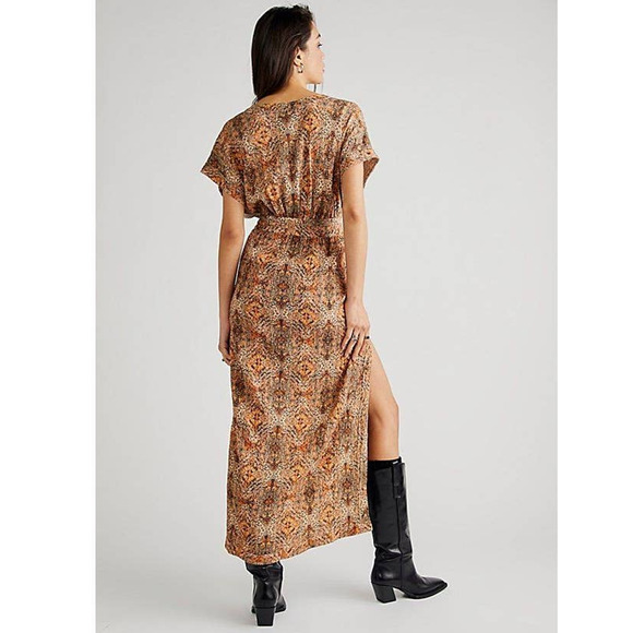 New FREE PEOPLE Farrah Dress $248 LARGE Ivory Sequin Detailed Adjustable Tie - Picture 2 of 5